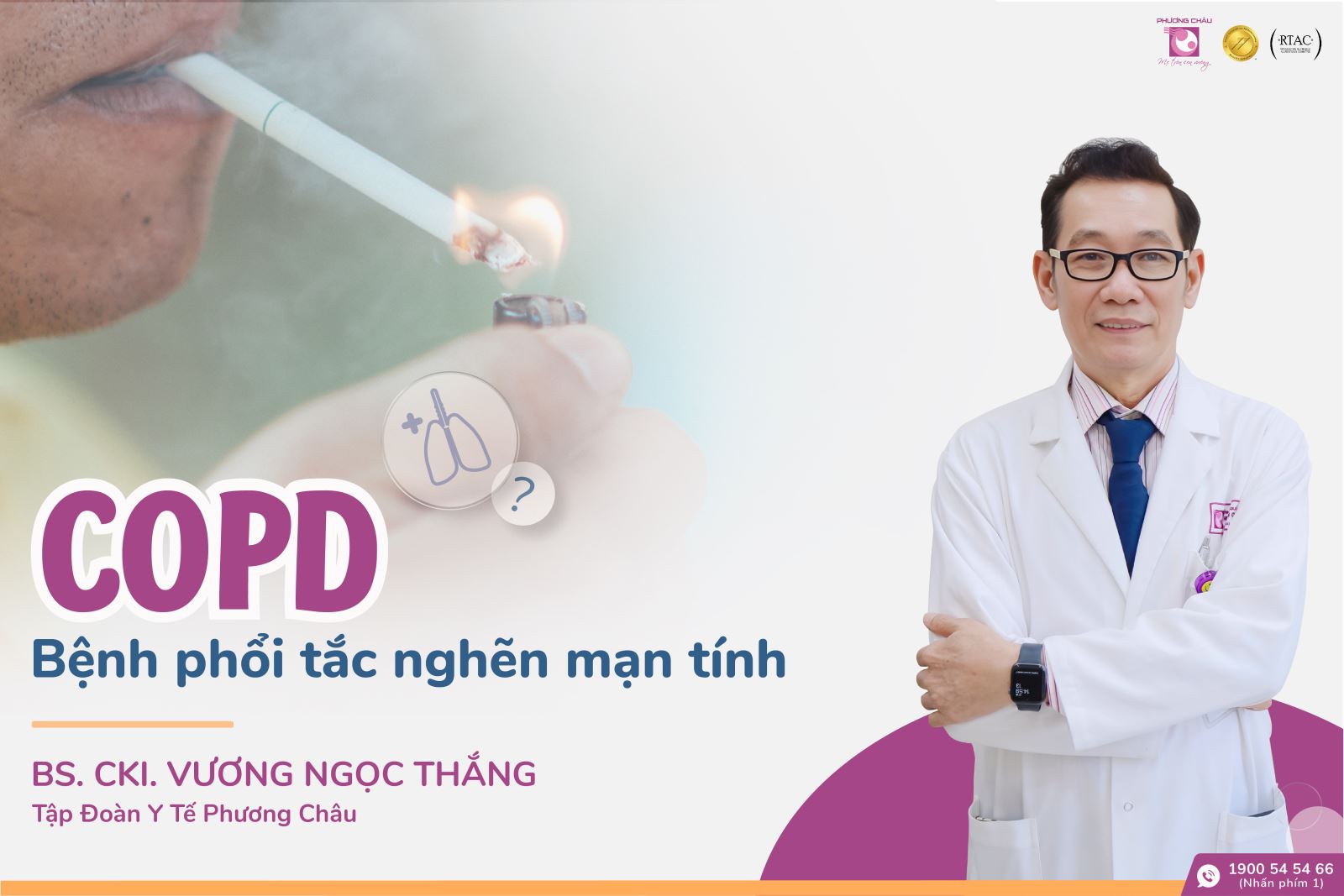 bệnh phổi tắc nghẽn mạn tính COPD cần được phát hiện sớm để điều trị hiệu quả