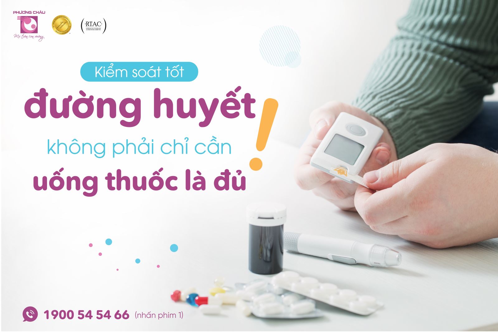 Kiểm soát đường huyết tốt thì chỉ cần uống thuốc thôi là chưa đủ.