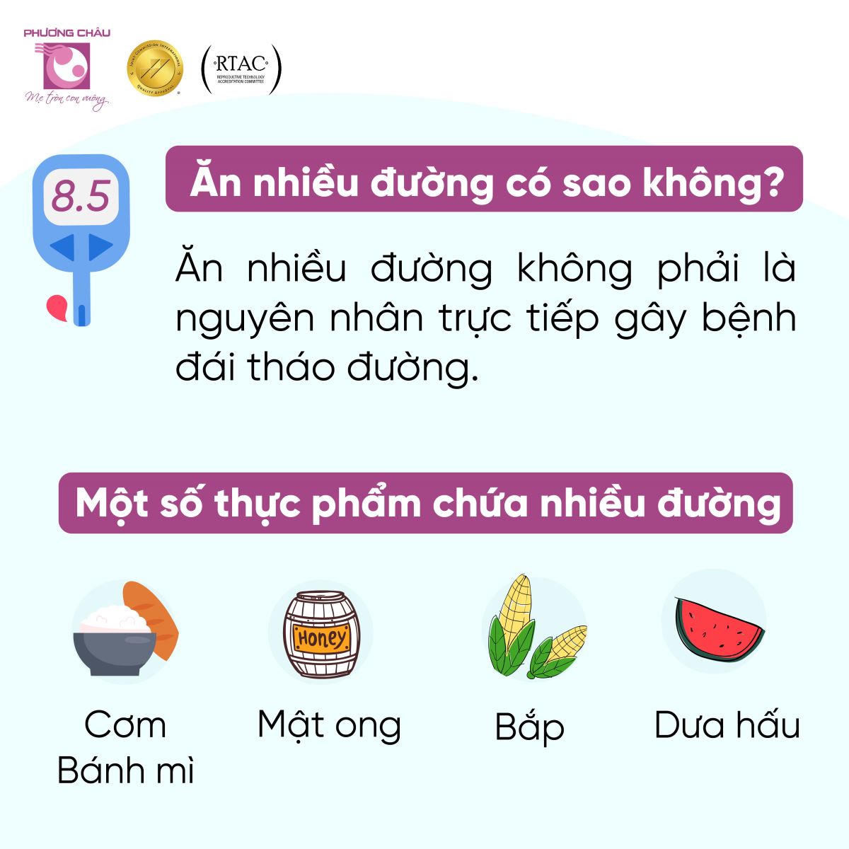 Đường không phải là nguyên nhân trực tiếp gây bệnh đái tháo đường