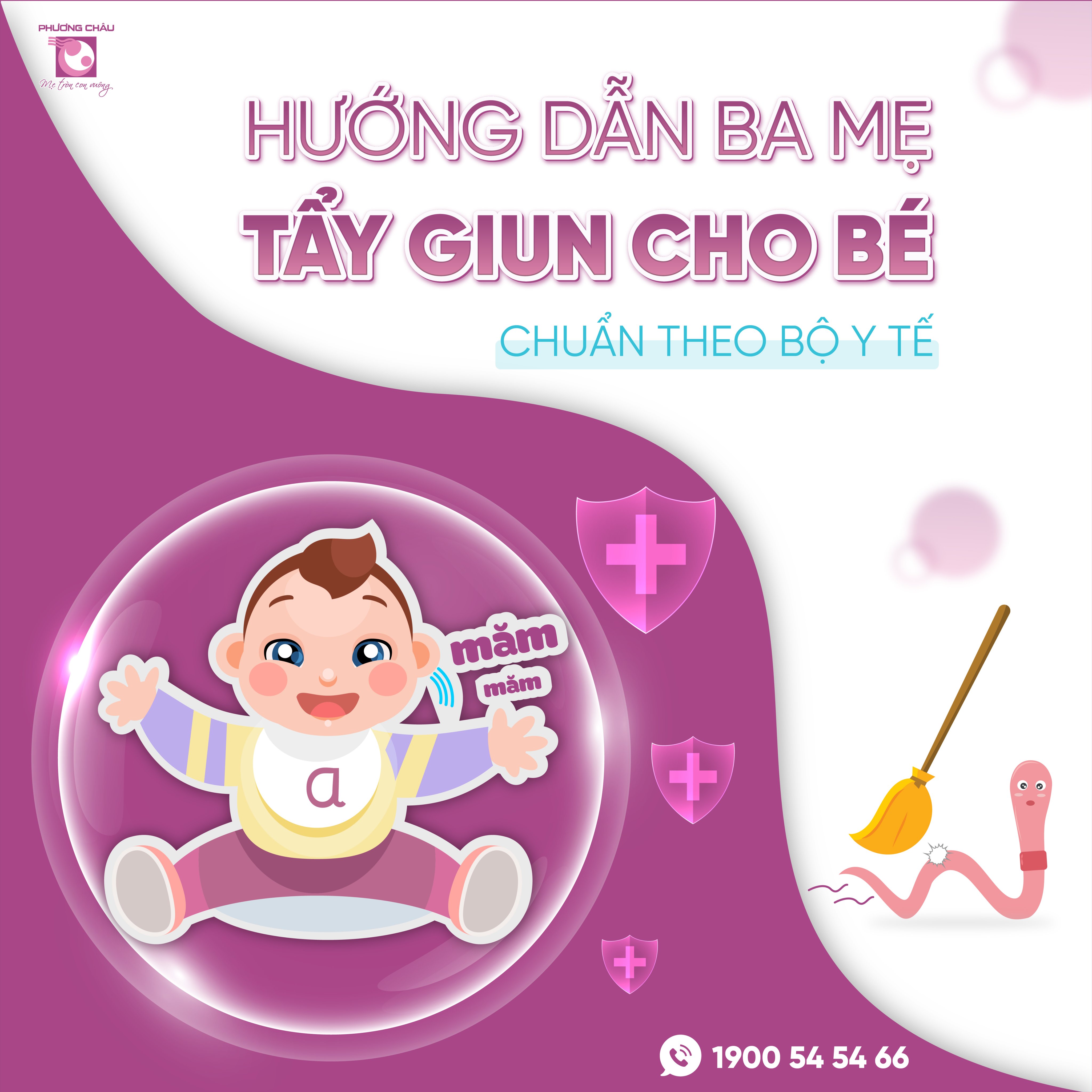 hướng dẫn, ba mẹ, tẩy giun, định kỳ, cho bé, theo chuẩn, Bộ y tế, Nhi khoa, Phương Châu