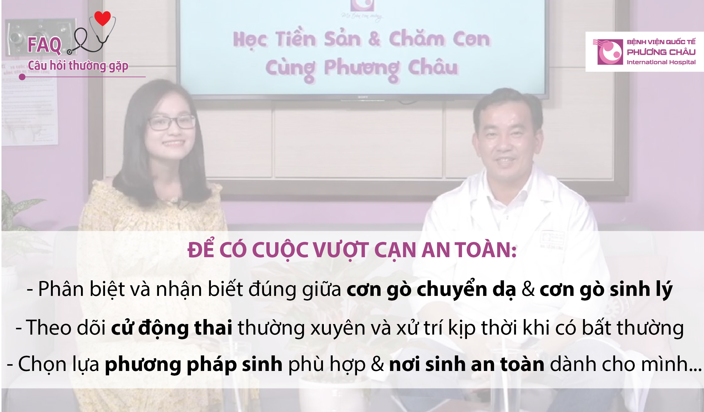 vượt cạn an toàn, cần chuẩn bị gì, nhận biết ra sao, cần theo dõi tại nhà như thế nào, khi nào là chuyển dạ sanh, bệnh viện quốc tế phương châu cần thơ