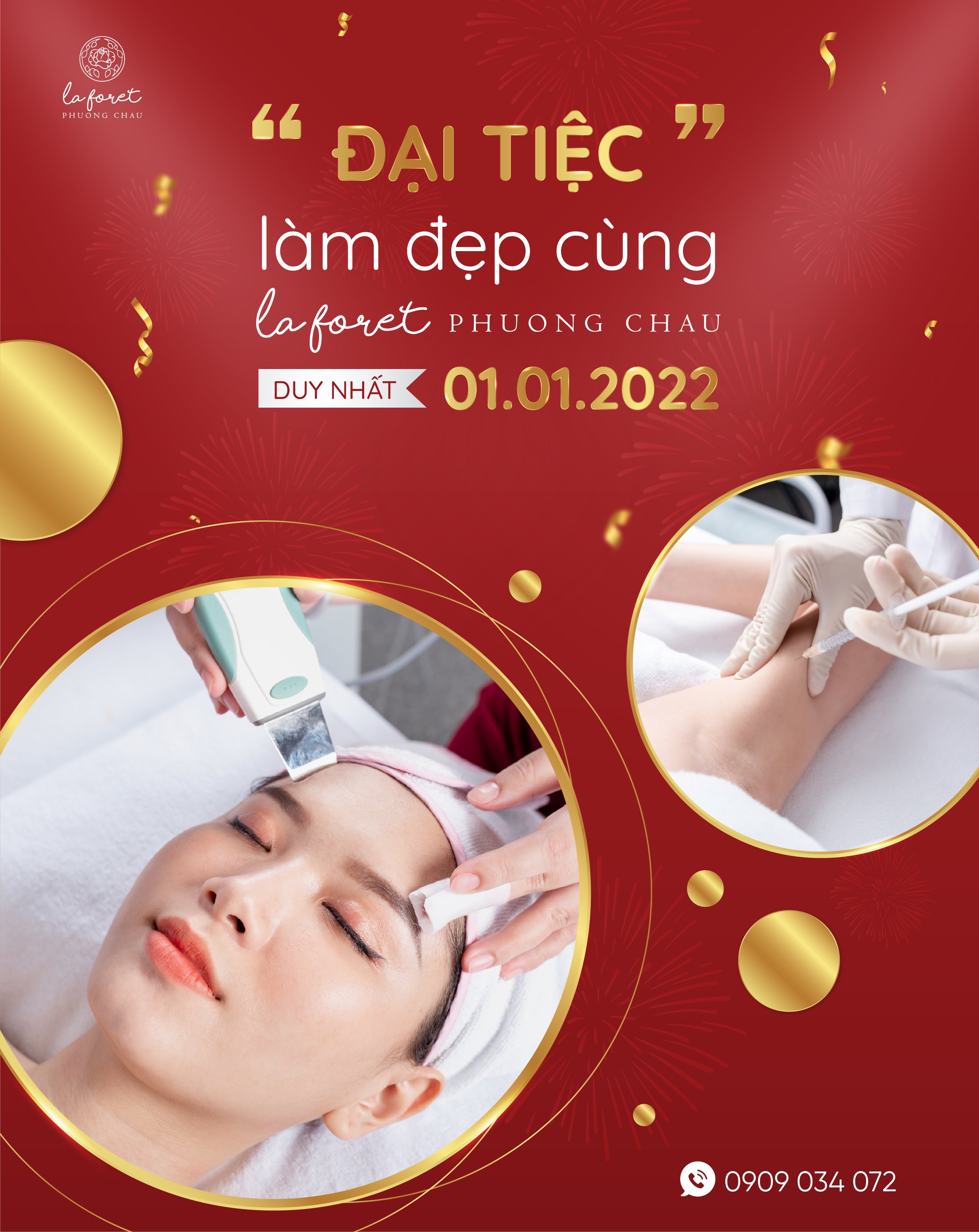 đại tiệc, làm đẹp, La Foret, Phương Châu, Tết, Dương lịch