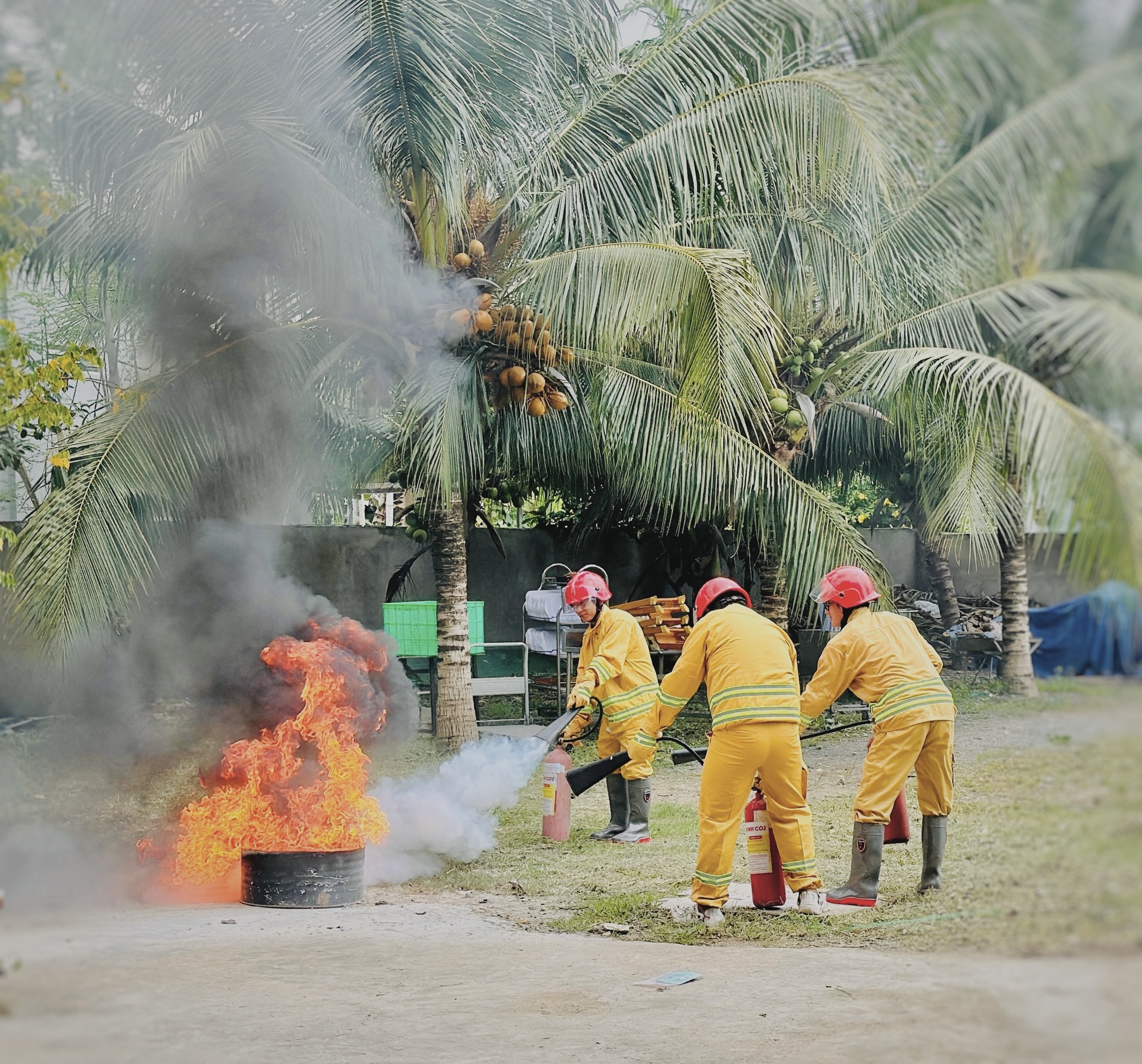 Code red, JCI, PCCC, diễn tập phương án chữa cháy tại chỗ, bệnh viện quốc tế Phương Châu, Cần Thơ