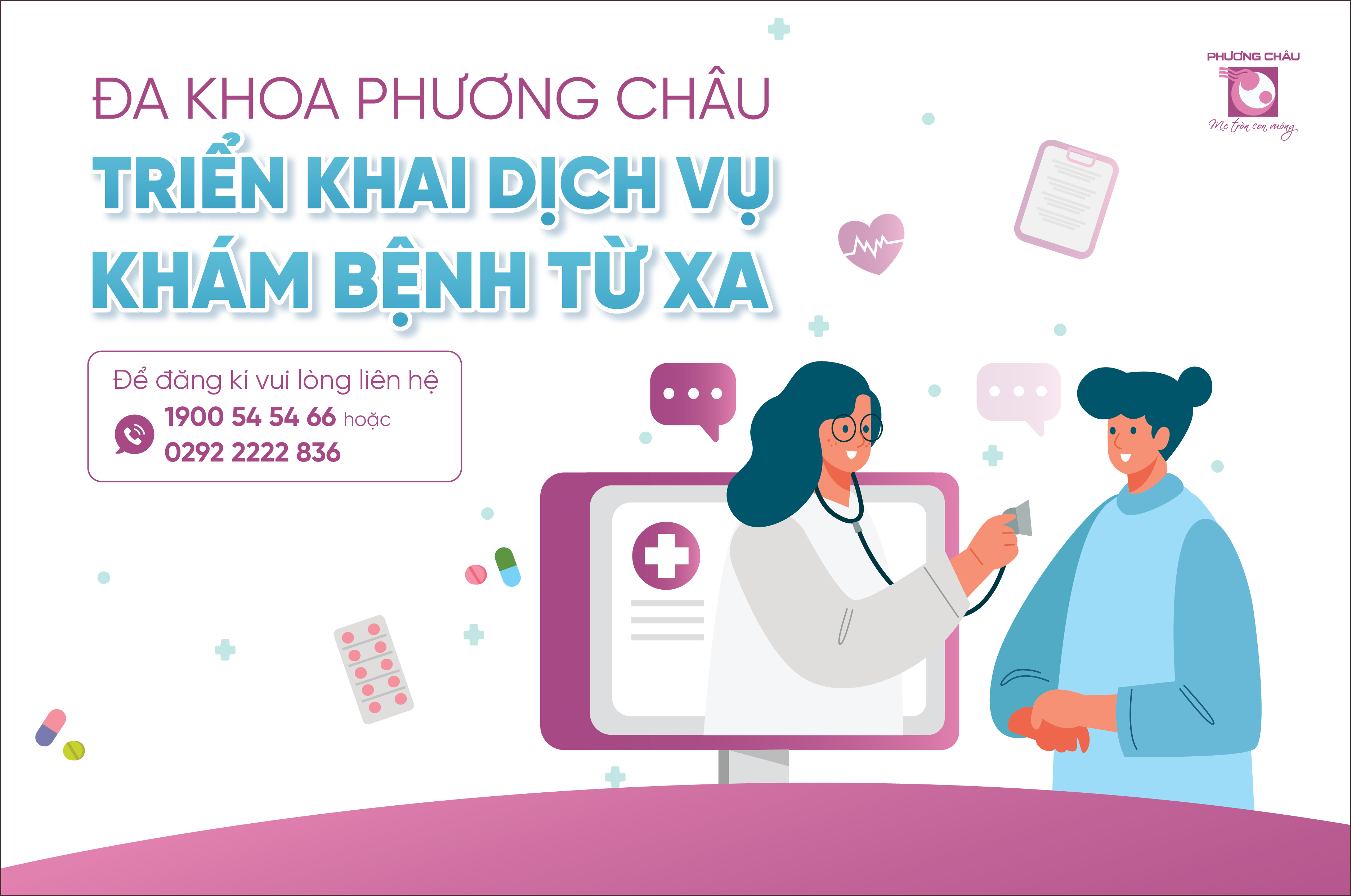 Giãn cách xã hội, dịch Covid 19, đang cao điểm, có bệnh mạn tính, bệnh lý nội khoa nguy hiểm, điều trị, kê toa thuốc dịch vụ khám bệnh từ xa, đa khoa Phương châu, cần thơ