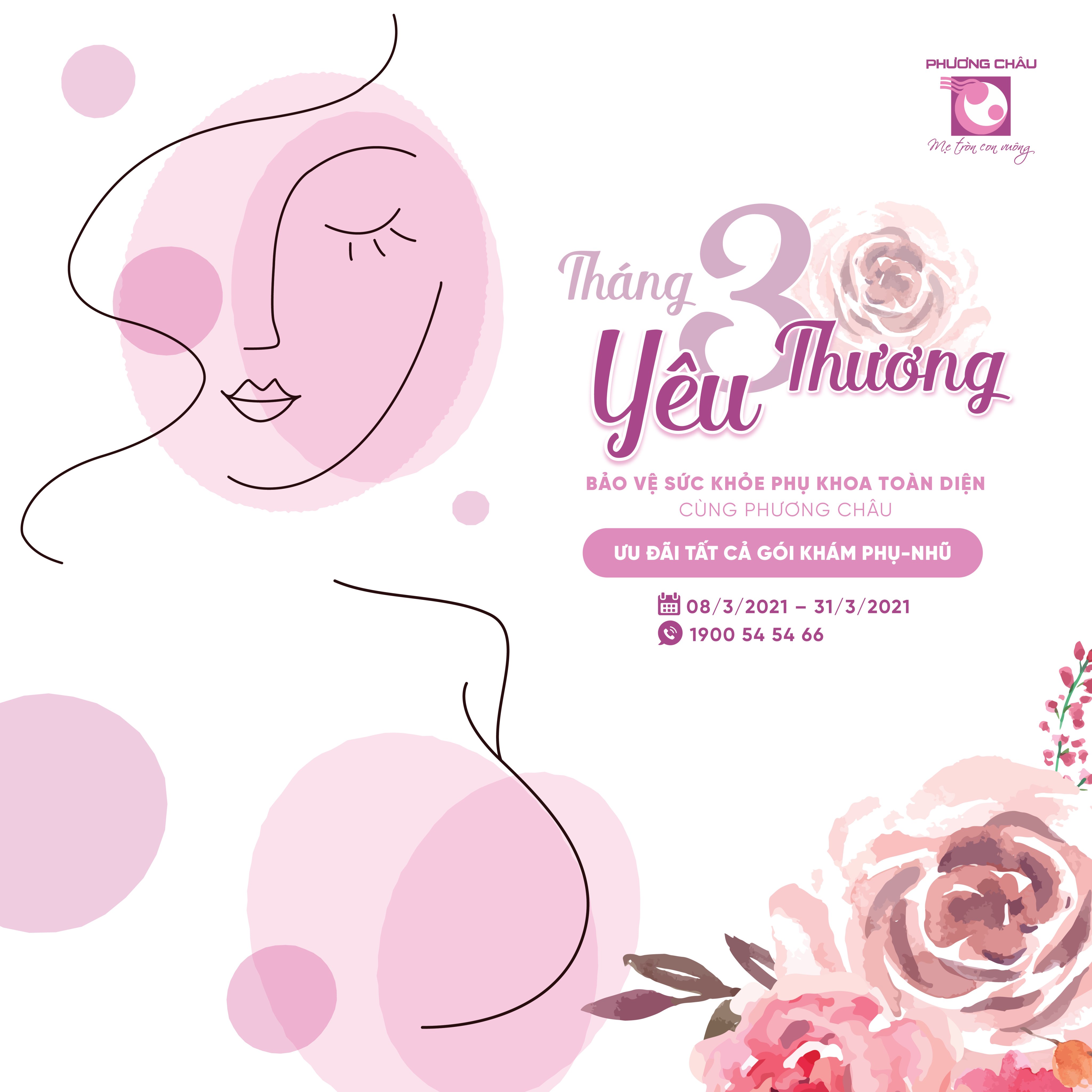 chương trình ưu đãi 8 tháng 3 cho phụ nữ, khám nhũ, tầm soát ung thư vú, khám phụ khoa, bệnh viện phụ sản quốc tế phương châu cần thơ